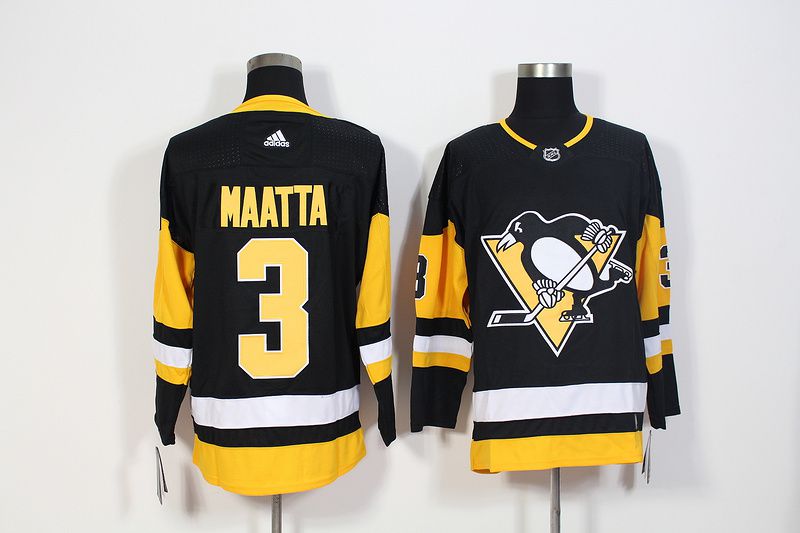 Men Pittsburgh Penguins #3 Maatta black Hockey Stitched Adidas NHL Jerseys